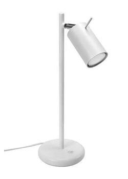 Biała lampka na biurko z ruchomym kloszem - A195-Rins ze sklepu Edinos.pl w kategorii Lampy stołowe - zdjęcie 172262207