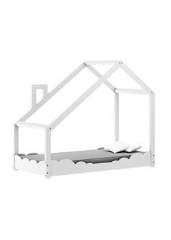 Drewniane łóżko dziecięce domek Lumo 5X - Białe ze sklepu Edinos.pl w kategorii Łóżka dziecięce - zdjęcie 172262879