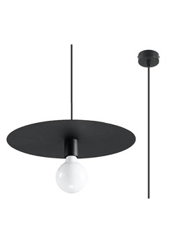 Czarna loftowa lampa wisząca kapelusz - EXX235-Flavis ze sklepu Edinos.pl w kategorii Lampy wiszące - zdjęcie 172263027