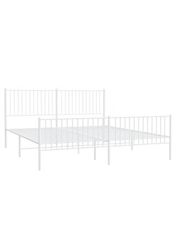 Białe metalowe łóżko industrialne 180x200 cm - Fiver ze sklepu Edinos.pl w kategorii Łóżka i materace - zdjęcie 172263275
