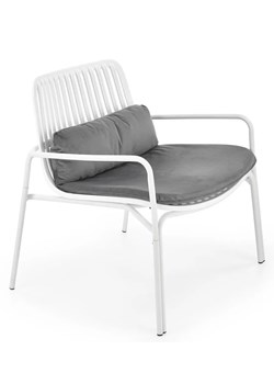 Białe nowoczesne krzesło ogrodowe - Pefo ze sklepu Edinos.pl w kategorii Krzesła - zdjęcie 172263335