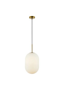 Złoty zwis z dużym szklanym kloszem - K402 W3-P17 ze sklepu Edinos.pl w kategorii Lampy wiszące - zdjęcie 172263546
