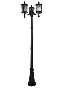 Czarna wysoka latarnia ogrodowa - A444-Olva ze sklepu Edinos.pl w kategorii Oświetlenie ogrodowe - zdjęcie 172263638