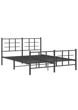 Czarne metalowe łóżko loftowe 160x200cm - Estris ze sklepu Edinos.pl w kategorii Łóżka i materace - zdjęcie 172263647