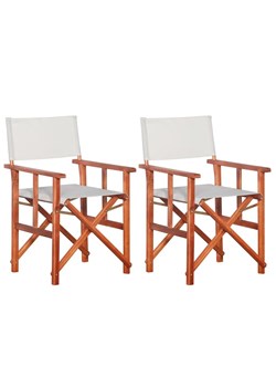 Komplet krzeseł reżyserskich Martin - biały ze sklepu Edinos.pl w kategorii Krzesła ogrodowe - zdjęcie 172263678