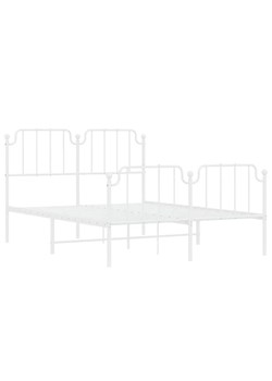 Białe industrialne łóżko metalowe 120x200 cm - Onex ze sklepu Edinos.pl w kategorii Łóżka i materace - zdjęcie 172264139