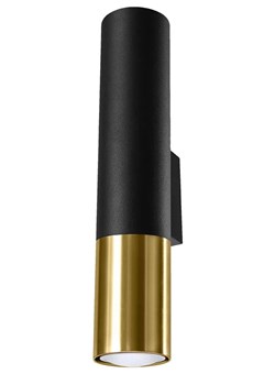 Czarno-złoty nowoczesny kinkiet walec - EXX205-Loper ze sklepu Edinos.pl w kategorii Lampy ścienne - zdjęcie 172264349