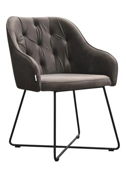 Szary fotel pikowany do salonu Harpos 4X - 43 kolory ze sklepu Edinos.pl w kategorii Fotele - zdjęcie 172264436