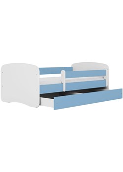 Łóżko dla chłopca z materacem Happy 2X 80x180 - niebieskie ze sklepu Edinos.pl w kategorii Łóżka dziecięce - zdjęcie 172264557