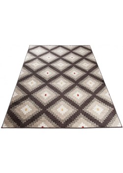Brązowy dywan geometryczny do przedpokoju - Mistic 9X ze sklepu Edinos.pl w kategorii Dywany - zdjęcie 172264827