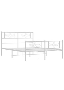 Białe metalowe łóżko loftowe 120x200 cm - Gisel ze sklepu Edinos.pl w kategorii Łóżka i materace - zdjęcie 172264967