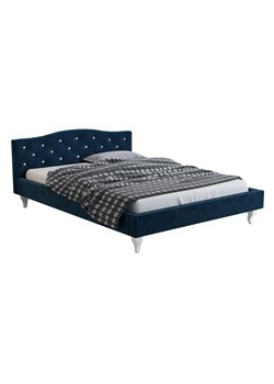 Pikowane łóżko w stylu glamour 140x200 - Krispi 40 kolorów ze sklepu Edinos.pl w kategorii Łóżka i materace - zdjęcie 172265146