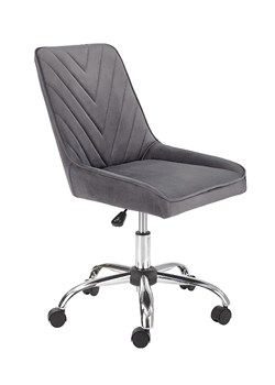 Szary tapicerowany fotel obrotowy - Attanis ze sklepu Edinos.pl w kategorii Krzesła biurowe - zdjęcie 172265159