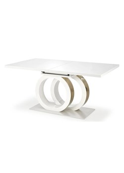 Biały rozkładany stół w stylu glamour - Sefrid ze sklepu Edinos.pl w kategorii Stoły - zdjęcie 172265675