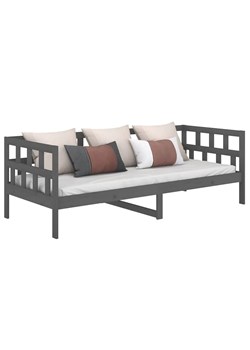 Szare drewniane łóżko dzienne 90x200 - Vinco 4X ze sklepu Edinos.pl w kategorii Łóżka i materace - zdjęcie 172265807