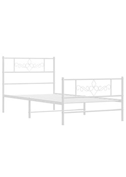 Białe metalowe łóżko rustykalne 90x200 cm - Gisel ze sklepu Edinos.pl w kategorii Łóżka i materace - zdjęcie 172265848