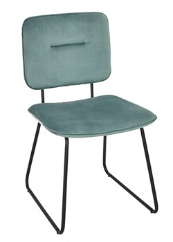 Szare krzesło welwetowe - Monroi ze sklepu Edinos.pl w kategorii Krzesła - zdjęcie 172266028