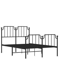 Czarne metalowe łóżko małżeńskie 140x200cm - Onex ze sklepu Edinos.pl w kategorii Łóżka i materace - zdjęcie 172266607