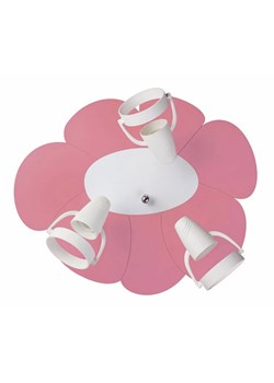 Różowo-biała lampa sufitowa dla dziewczynki - S212-Gersa ze sklepu Edinos.pl w kategorii Lampy dziecięce - zdjęcie 172266875