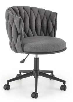 Szary kubełkowy biurowy fotel obrotowy - Ermo ze sklepu Edinos.pl w kategorii Krzesła biurowe - zdjęcie 172267215