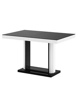 Rozkładany stół wysoki połysk czarno biały - Muldi 2X ze sklepu Edinos.pl w kategorii Stoły - zdjęcie 172267919