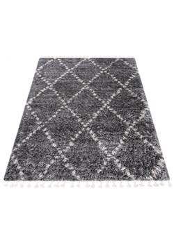 Ciemnoszary dywan shaggy w stylu boho T6-N85 ze sklepu Edinos.pl w kategorii Dywany - zdjęcie 172268036