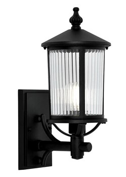Czarna lampa ścienna zewnętrzna elewacyjna - A449-Dixa ze sklepu Edinos.pl w kategorii Oświetlenie ogrodowe - zdjęcie 172268188