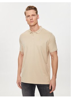 KARL LAGERFELD Polo 745028 542232 Beżowy Regular Fit ze sklepu MODIVO w kategorii T-shirty męskie - zdjęcie 172268758