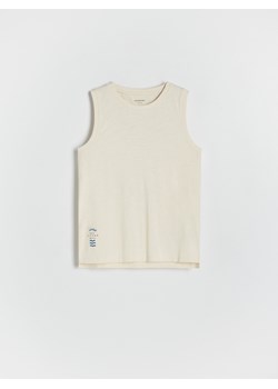 Reserved - T-shirt bez rękawów - złamana biel ze sklepu Reserved w kategorii T-shirty chłopięce - zdjęcie 172270256