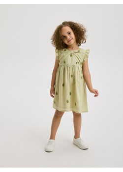 Reserved - Luźna sukienka z haftem - jasnozielony ze sklepu Reserved w kategorii Sukienki niemowlęce - zdjęcie 172270326