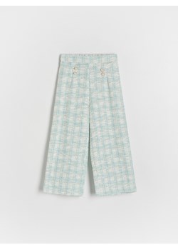 Reserved - Tweedowe spodnie - jasnoturkusowy ze sklepu Reserved w kategorii Spodnie dziewczęce - zdjęcie 172270398