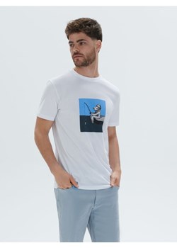 Sinsay - Koszulka z nadrukiem - biały ze sklepu Sinsay w kategorii T-shirty męskie - zdjęcie 172271346