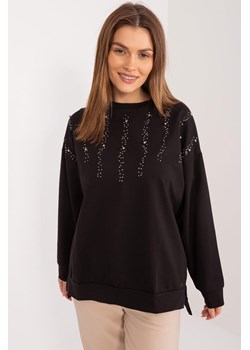 Bawełniana bluza bez kaptura czarna ze sklepu 5.10.15 w kategorii Bluzy damskie - zdjęcie 172272665
