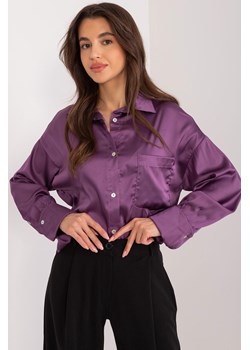 Elegancka koszula damska z satyny fioletowa ze sklepu 5.10.15 w kategorii Koszule damskie - zdjęcie 172272668