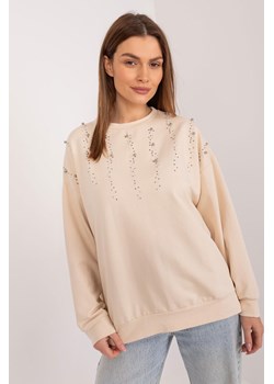 Bawełniana bluza bez kaptura jasno beżowa ze sklepu 5.10.15 w kategorii Bluzy damskie - zdjęcie 172272688