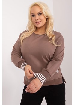 Bawełniana Bluzka Plus Size brązowa ze sklepu 5.10.15 w kategorii Bluzki damskie - zdjęcie 172272699
