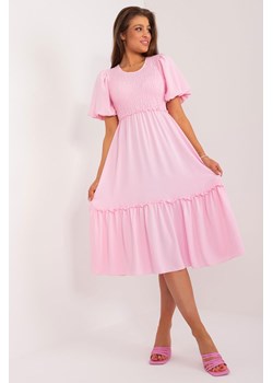 Sukienka krótka jasno różowa ze sklepu 5.10.15 w kategorii Sukienki - zdjęcie 172272728