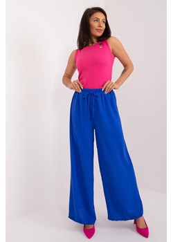 Spodnie Wide Leg Z Szeroką Nogawką kobaltowe ze sklepu 5.10.15 w kategorii Spodnie damskie - zdjęcie 172272729