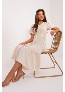 Sukienka krótka jasno beżowa ze sklepu 5.10.15 w kategorii Sukienki - zdjęcie 172272739