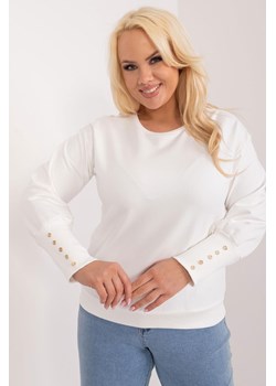 Bluza Plus Size Z Bufiastym Rękawem ecru ze sklepu 5.10.15 w kategorii Bluzy damskie - zdjęcie 172272808
