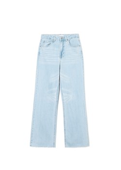 Cropp - Jasne jeansy wide leg - niebieski ze sklepu Cropp w kategorii Jeansy damskie - zdjęcie 172273186