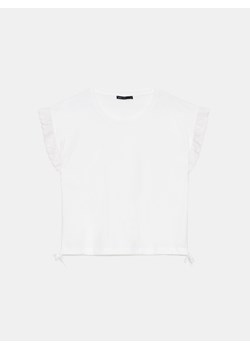 Mohito - Bawełniany biały t-shirt - biały ze sklepu Mohito w kategorii Bluzki damskie - zdjęcie 172273327