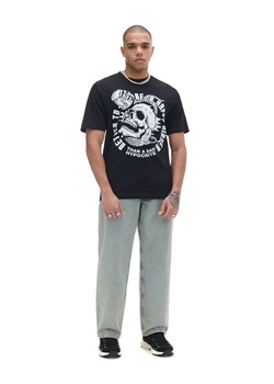 Cropp - Czarny t-shirt z printem - czarny ze sklepu Cropp w kategorii T-shirty męskie - zdjęcie 172276757