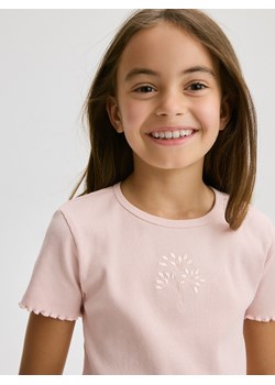 Reserved - T-shirt z haftem - brudny róż ze sklepu Reserved w kategorii Bluzki dziewczęce - zdjęcie 172277006