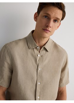 Reserved - Lniana koszula comfort fit - zielony ze sklepu Reserved w kategorii Koszule męskie - zdjęcie 172277026