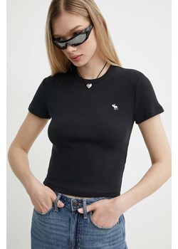 Abercrombie &amp; Fitch t-shirt damski kolor czarny ze sklepu ANSWEAR.com w kategorii Bluzki damskie - zdjęcie 172277918