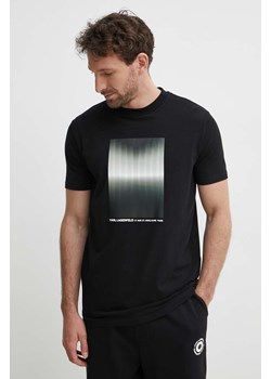 Karl Lagerfeld t-shirt męski kolor czarny z nadrukiem 542221.755036 ze sklepu ANSWEAR.com w kategorii T-shirty męskie - zdjęcie 172278018