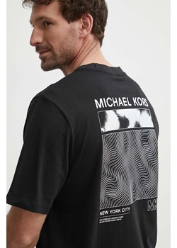 Michael Kors t-shirt bawełniany męski kolor czarny z nadrukiem ze sklepu ANSWEAR.com w kategorii T-shirty męskie - zdjęcie 172278029