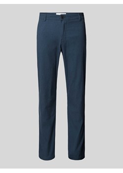 Spodnie materiałowe o kroju slim fit z fakturowanym wzorem model ‘LUTON’ ze sklepu Peek&Cloppenburg  w kategorii Spodnie męskie - zdjęcie 172280317