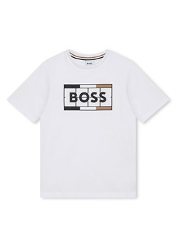 Hugo Boss Kids Koszulka w kolorze białym ze sklepu Limango Polska w kategorii T-shirty chłopięce - zdjęcie 172281286